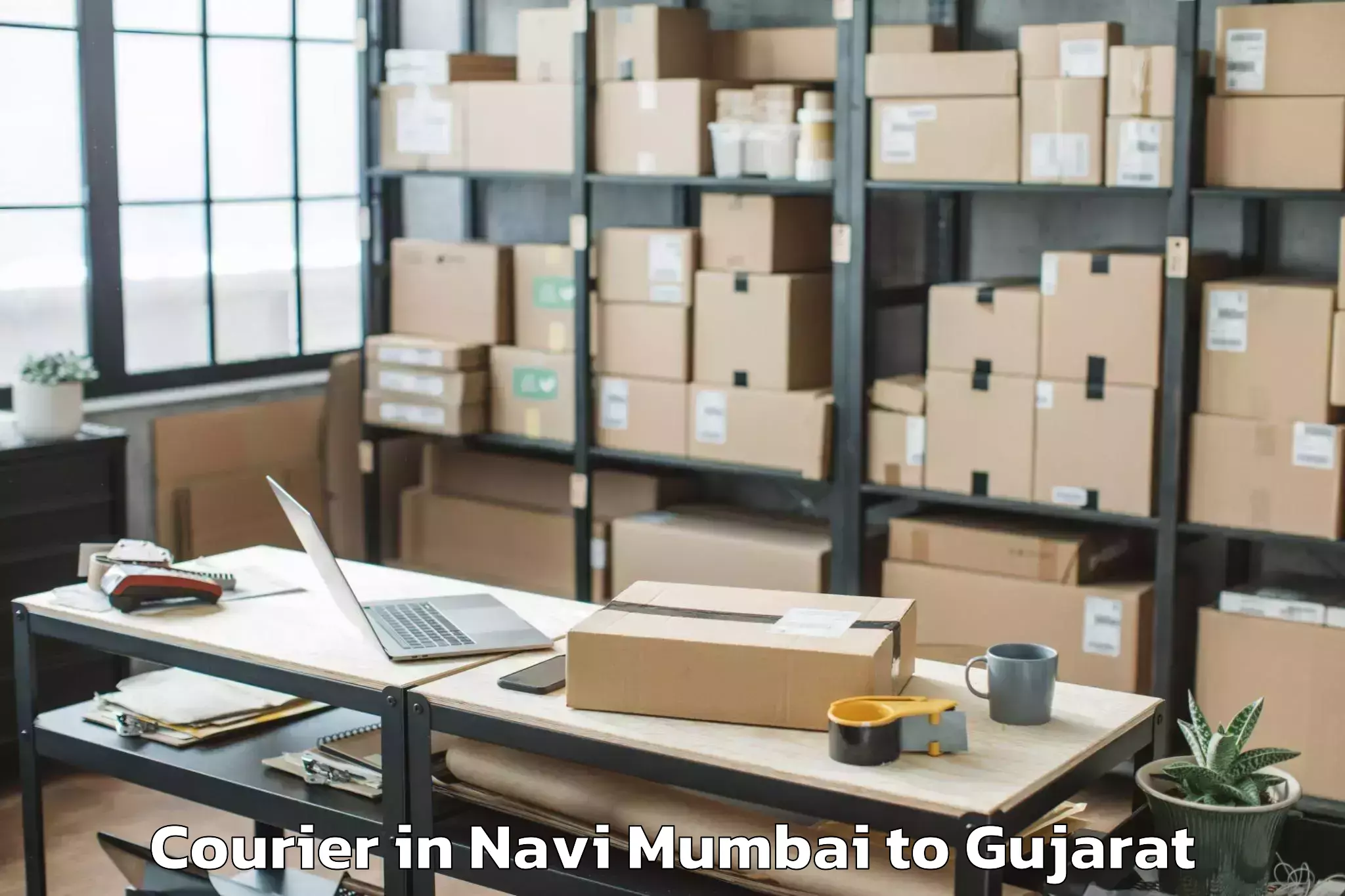 Quality Navi Mumbai to Dhrangadhra Courier